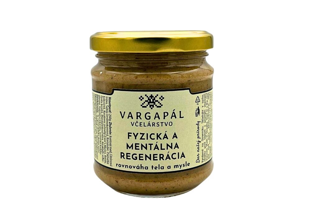 Med s bylinkami a hubami - FYZICKÁ A MENTÁLNA REGENERÁCIA 260 g