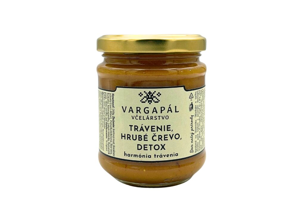 Med s bylinkami a hubami - TRÁVENIE, HRUBÉ ČREVO, DETOX 260 g